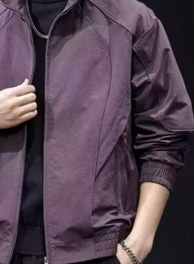 美式2026新款休闲夹克男士外套春秋款潮牌大码春季衣服男装冲锋衣