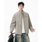 痞帅宽松休闲外套上衣潮流 新款 美式 街头机车皮衣夹克男女2025秋季