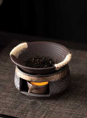 日式烘烤炉双耳缠线烤碗陶瓷熏香炉雪松薰衣草禅意烤茶扩香燃烧炉