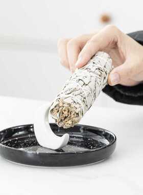 palo santo holder 陶瓷秘鲁圣木鼠尾草燃烧盘托盘圣木燃烧器支架