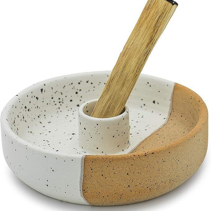 Palo Santo Holder 陶瓷香托香盘圣木鼠尾草燃烧盘烛台圣木架