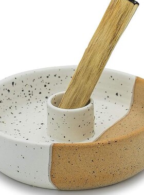 Palo Santo  Holder  陶瓷香托香盘圣木鼠尾草燃烧盘烛台圣木架