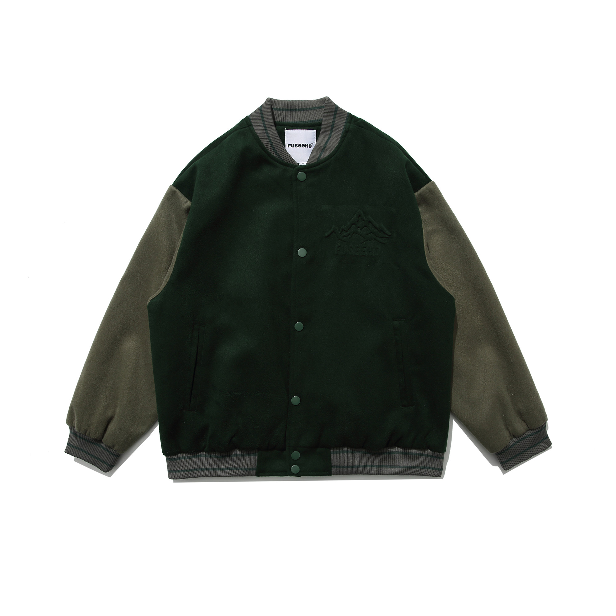 展开平铺图W197钢印棒球服夹克P140,男装夹克,新杭派391(FUSEEHO 391)