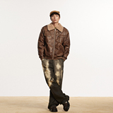 ANSWERME391模特图MY142冬季皮绗线棉服P215，男装棉衣，新杭派391(FUSEEHO 391)