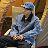 FUSEEHO模特图FW288灯芯绒撞色领牛仔衣外套P135，男装工装外套，新杭派391(FUSEEHO 391)