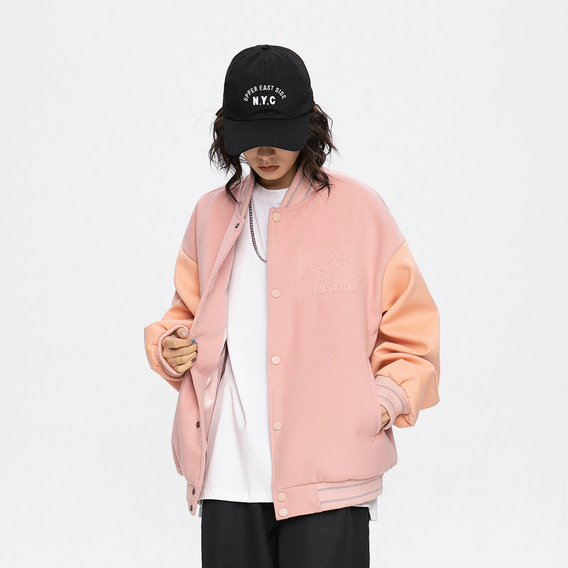 模特图W197钢印棒球服夹克P140,男装夹克,新杭派391(FUSEEHO 391)