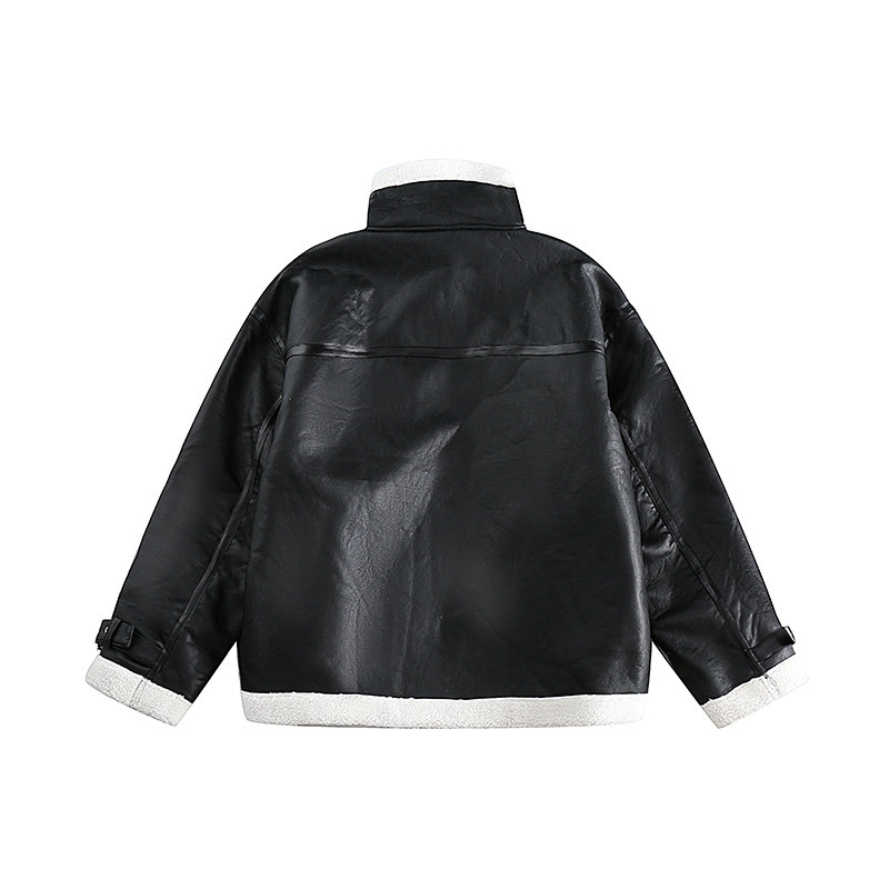白底图MY132冬季皮毛一体羊羔毛飞行员夹克棉服P215控265,男装皮衣,新杭派391(FUSEEHO 391)