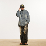 ANSWERME391模特图MY143冬季中长款牛仔棉服P225，男装棉衣，新杭派391(FUSEEHO 391)