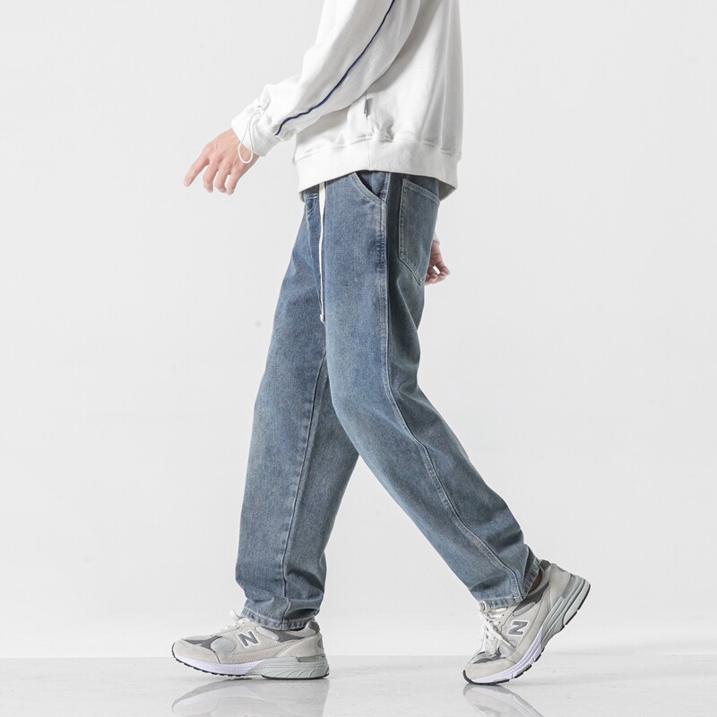 模特图K246织带牛仔裤P95,男装牛仔裤,新杭派391(FUSEEHO 391)