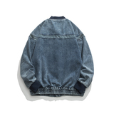 白底图W357水洗拼接牛仔棒球夹克外套P140控价188，男装夹克，新杭派391(FUSEEHO 391)