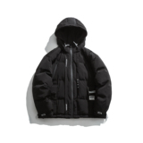 平铺图MY92加减乘除印花连帽棉服P195，男装棉衣，新杭派391(FUSEEHO 391)