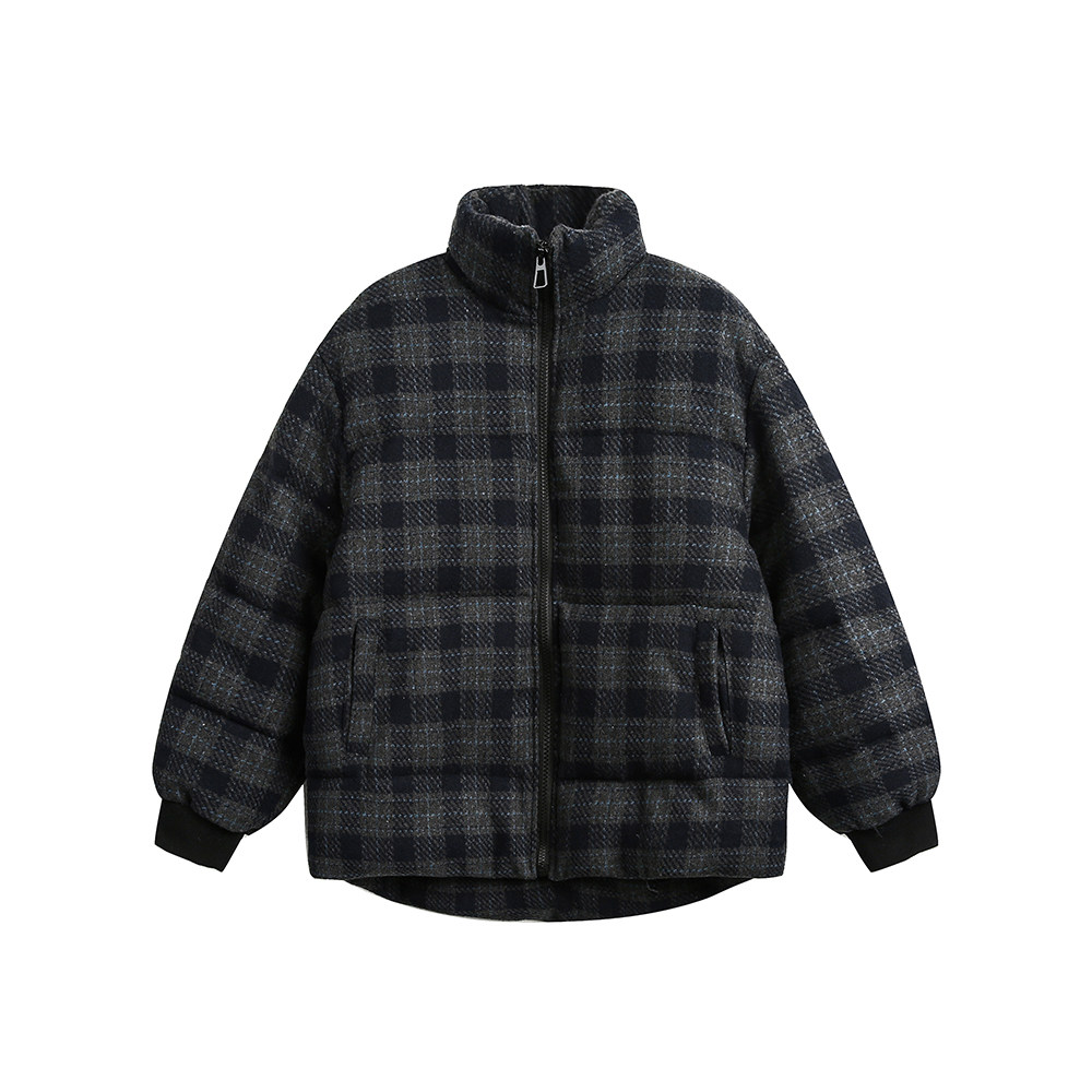 ANSWERME391模特图MY149冬季毛呢格子棉服P180,男装棉衣,新杭派391(FUSEEHO 391)