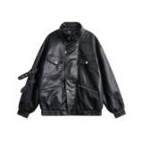 ANSWERME白底图W251鳄鱼纹黑色皮衣机车服P160，女装皮衣，新杭派391(FUSEEHO 391)