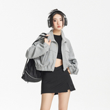 ANSWERME391模特图W269钢印刺绣短款立领开衫外套P115，女装短外套，新杭派391(FUSEEHO 391)