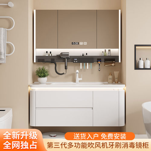 包安装陶瓷体一体盆法式奶油风