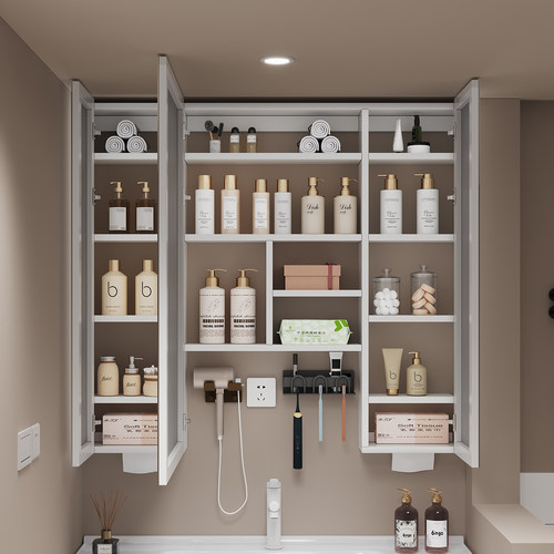 通顶镜柜+百宝箱化妆收纳镜柜