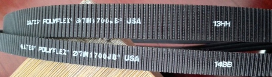 盖茨GATES POLYFLEX 2/7M1700JB 3/7M1700JB数控车床主轴三角皮带