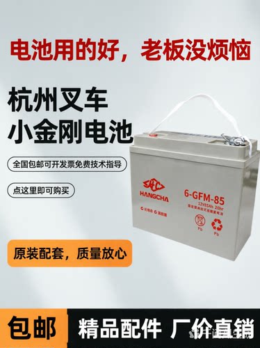 杭州电动叉车小金刚电池6-GFM-85电池