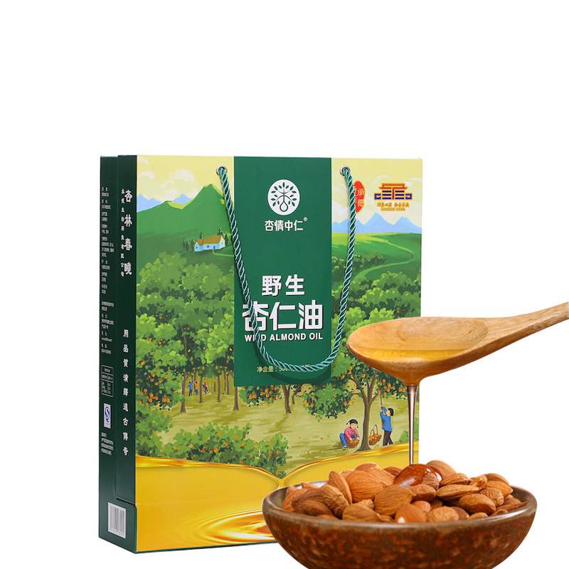 杏情中仁杏仁油 脱苦杏仁野生杏仁冷榨食用油 野生杏仁油
