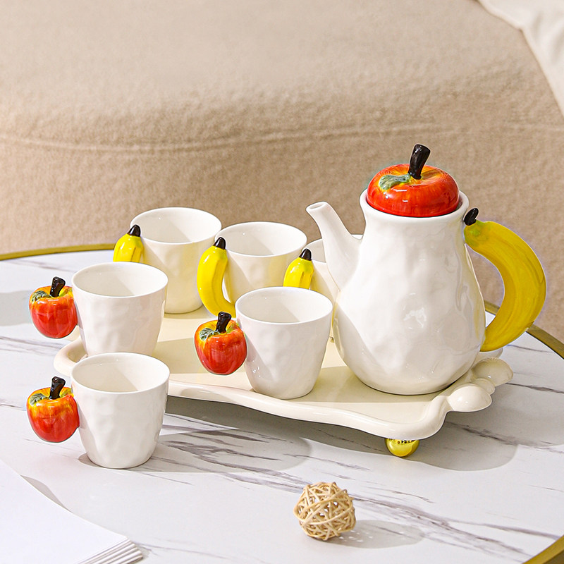 苹果香蕉杯子套装礼盒送人客厅茶杯茶具套装新婚结婚礼物水杯套装