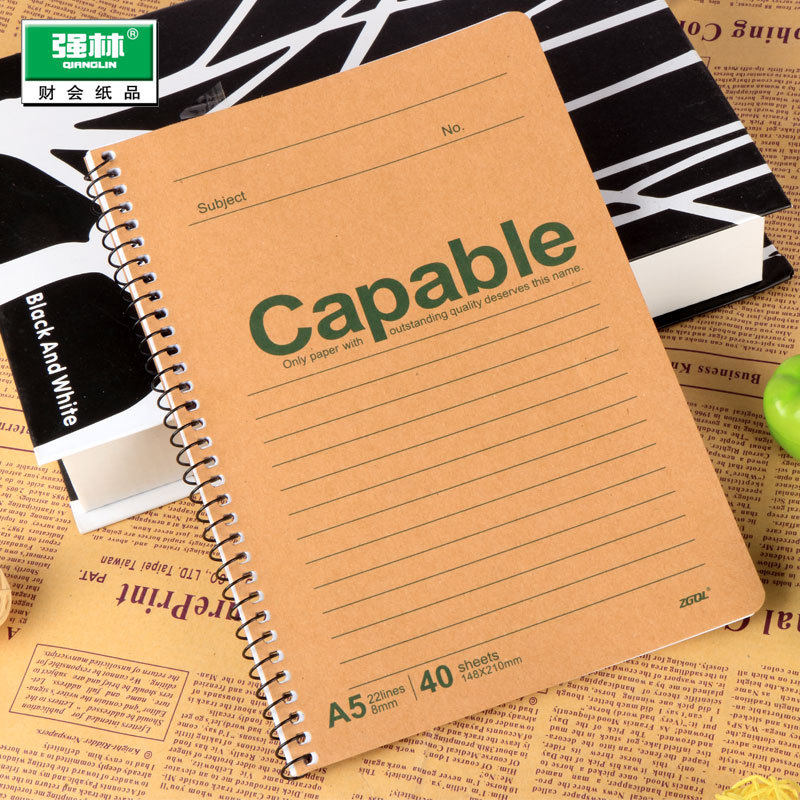 强林A5牛卡线圈本笔记本文具
