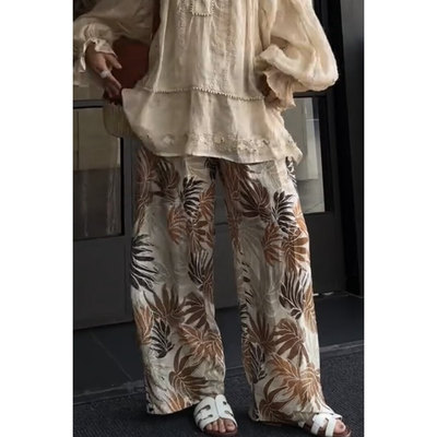 阔腿裤民族风长裤2025年夏季