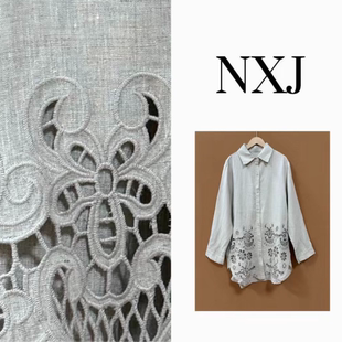 念念不忘 裙 微胖大码 下摆刺绣衬衫 260326 宽松大版 NXJ