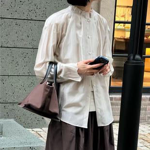 NXJ【文艺范】微胖大码  静奢超薄透气宽松大版衬衫女 260452