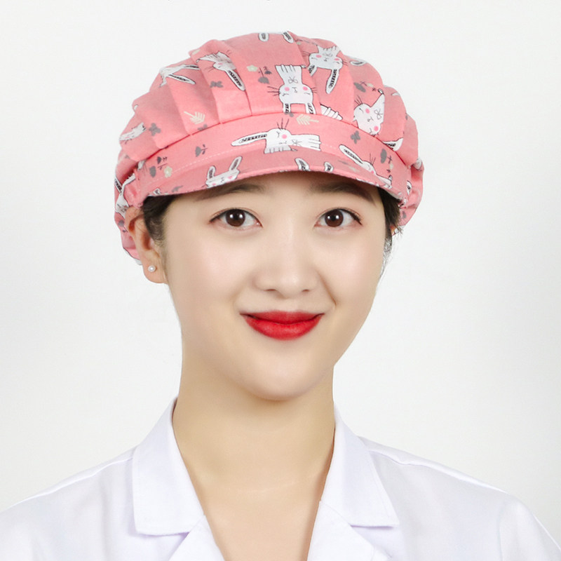 纯棉家用厨房帽防油烟餐厅厨师帽工厂车间防尘包头可调节工作帽子