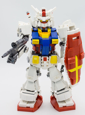 兼容 rx-78-2机甲 元祖高达积木男孩模型摆件玩具高难度拼装零