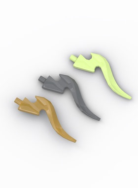 兼容乐高 18395 国产科技教育积木零件 异形火焰 波浪弯刃小颗粒