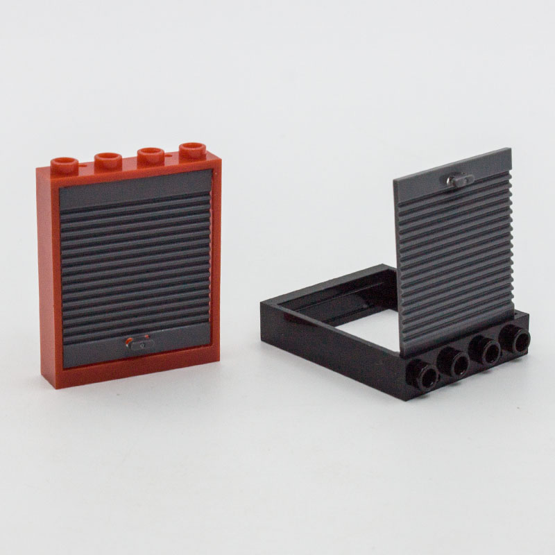 兼容乐高6154积木小颗粒1x4x4门框