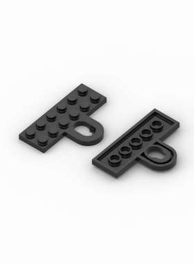 兼容颗粒78168积木 国产科技教育零件 2x6板 带挂钩环 特殊板配件