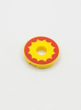 兼容乐高15535印刷 国产科技教育积木零件 2x2 中间带孔光面圆板