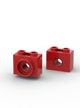 国产积木零件 兼容80431 1x2x1 1/3特殊科技砖带铰链筒 机甲关节