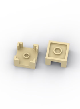 兼容乐高3131 国产科技教育积木零件 2x2 四转一带立柱板 moc配件