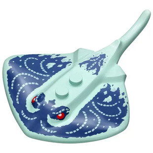 兼容颗粒67337pb02 蝠鲼 魔鬼鱼 鳐鱼 海洋动物 71755座驾散件