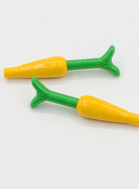 兼容乐高33172 20086国产科技教育积木零件 胡萝卜 食物