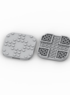 兼容乐高66790 国产科技教育积木零件 8X8X2/3异型旋钮板小颗粒