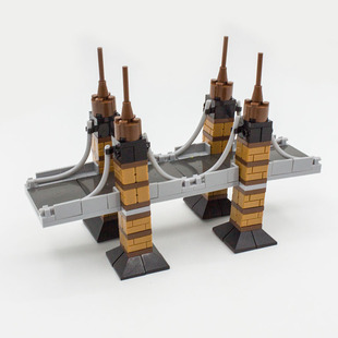 兼容 桥 国产科技教育积木零件 高架桥+电子说明书 moc小颗粒