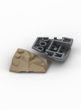 兼容乐高28625 64867 29383 国产科技教育积木零件4x4裂痕楔形件