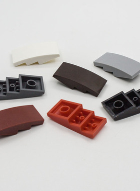 兼容乐高93606 国产科技教育积木零件 4x2弧形斜面 moc小颗粒补件