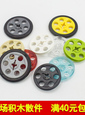 国产科技教育积木兼容乐高4185 2815 70162滑轮 24mm 轮皮轮毂