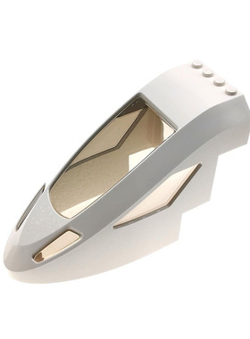 兼容乐高15536 15537 国产积木零件 14x6x7 火车头+挡风玻璃