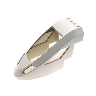 兼容乐高15536 15537 国产积木零件 14x6x7 火车头+挡风玻璃