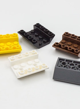 兼容 4854 72454国产科技教育积木零件 斜率倒置45°4x4双2孔配件