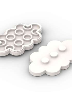 兼容乐高35470 国产科技教育零件6223667 3x5 白云 云形人仔底板