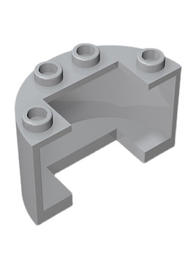 兼容乐高24593 国产科技教育积木零件 2x4x2弧形砖壁板 moc小颗粒