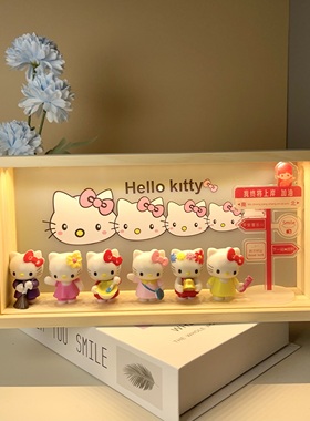 hellokitty手办盲盒生日礼物凯蒂猫哈喽KT摆件小夜灯女生女孩礼品