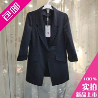 Counter 沐 妃 19-Q117 quầy mới mùa thu 2019 thời trang nữ đích thực sọc một nút phù hợp với áo khoác - Business Suit áo dạ nữ dáng ngắn